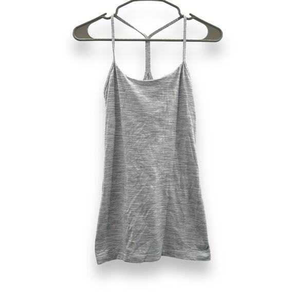 Lululemon Power Pose Tank Top in Wee Are From Space Ice Grey Alpine White Sz 6 - Picture 2 of 7